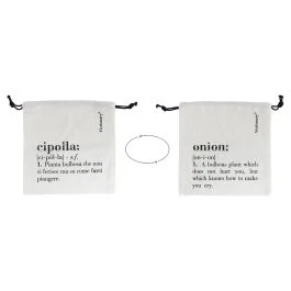 Sacchetto cipolla in cotone con laccetto, double face, avorio, Victionary