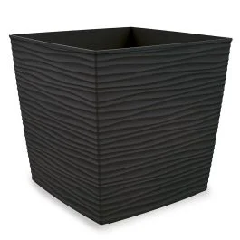 Vaso arredo quadrato Aurora Cube 25x25x23 cm, antracite