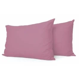 Set 2 federe cuscini in cotone, rosa antico, Sibilla