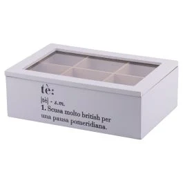 Scatola porta tè e tisane, grigio, Victionary