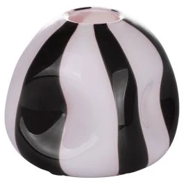 Vaso arredo in vetro riciclato h. 18 cm, Black Velvet Sibilla
