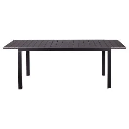 Tavolo da esterno allungabile 160/210x 90 cm a doghe in alluminio, grigio, Amalfi Esté