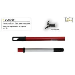 Manico allungabile 150 cm con gancio appendiabiti