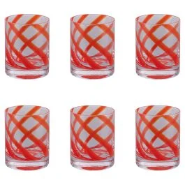 Set 6 bicchieri acqua 340 ml, Vertigo Red