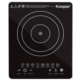 Piastra a induzione, 8 programmi automatici, 1500W, nera, Kooper
