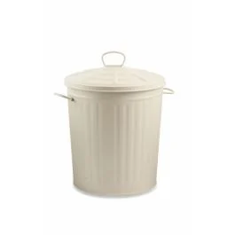 Pattumiera in metallo bianco matt 7l