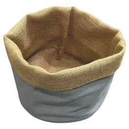 Sacchetto pane in cotone e poliestere, 20x18 cm grigio, Natural