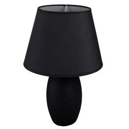 Lampada da tavolo nera in ceramica h 39 cm