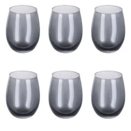 Set 6 bicchieri acqua, 600 ml, fumé, Luce Sibilla
