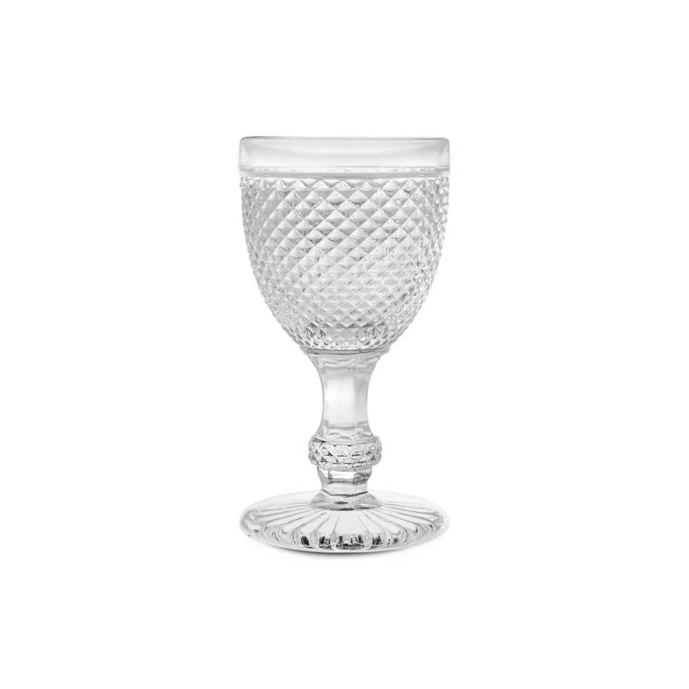 Calice Vetro Trasparente 200 ml con Molatura a Rombi