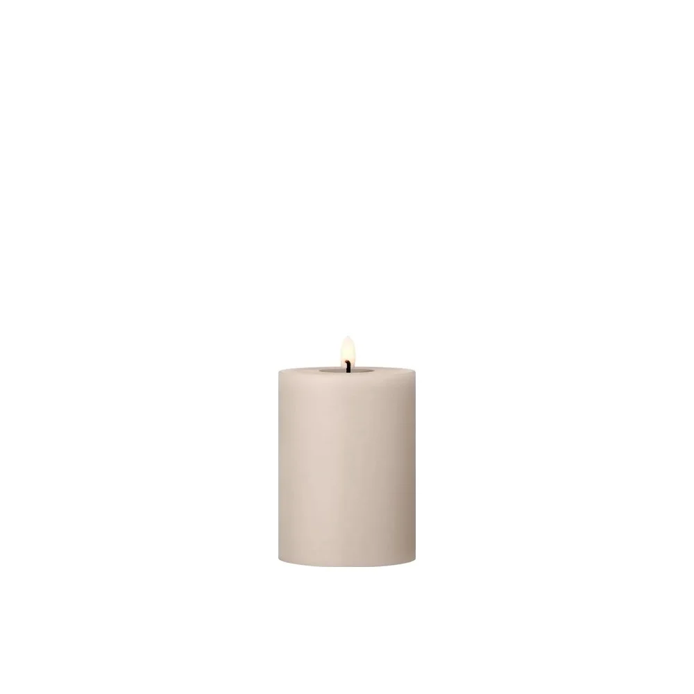 Candela LED Ester & Erik Grigio Lino 7,5x10 cm Vera Cera