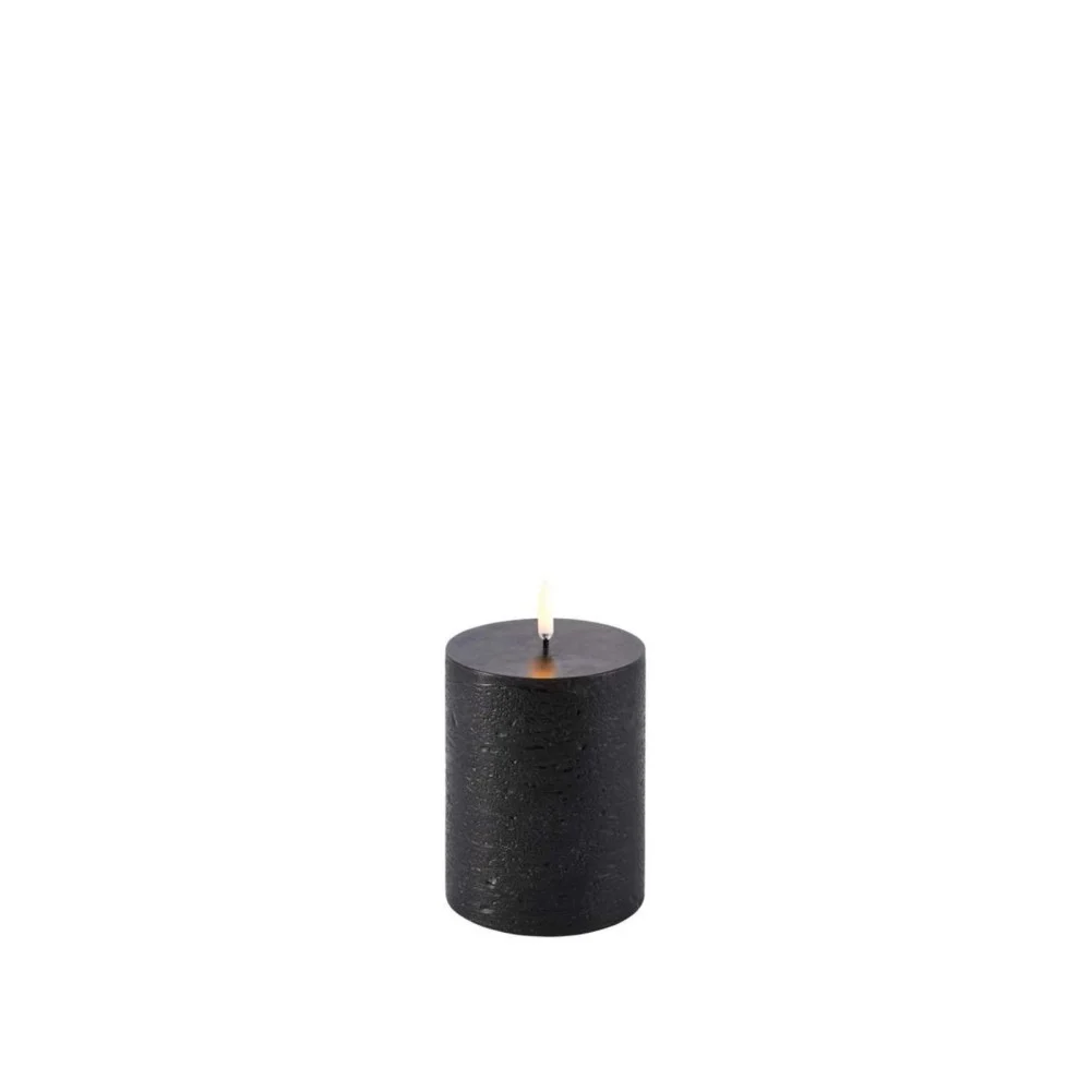 Candela LED Rustic Forest Black 7,8x10,1 cm – Design Rustico Uyuni