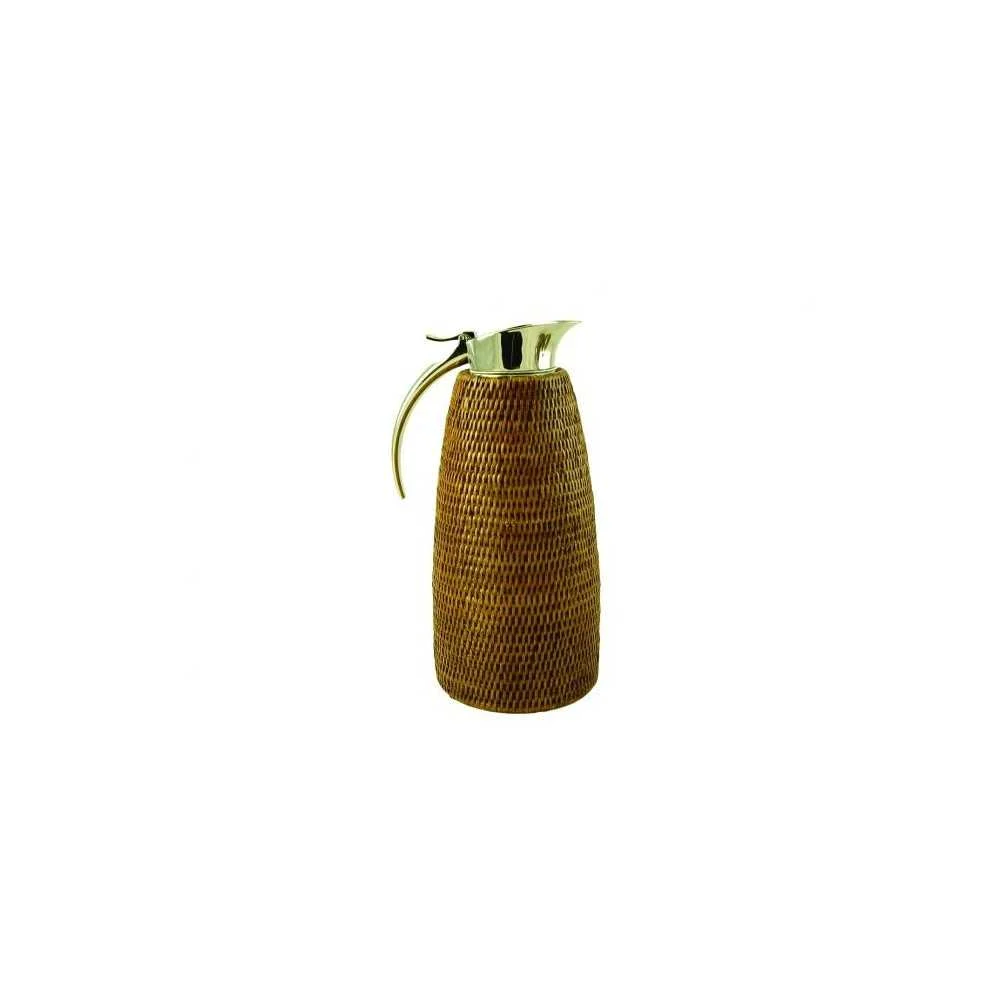 Caraffa Termica Artigianale in Rattan Scuro 1L