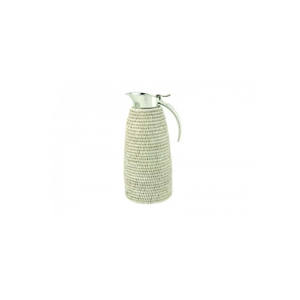 Caraffa Termica Rattan Bianco 1L con Inox