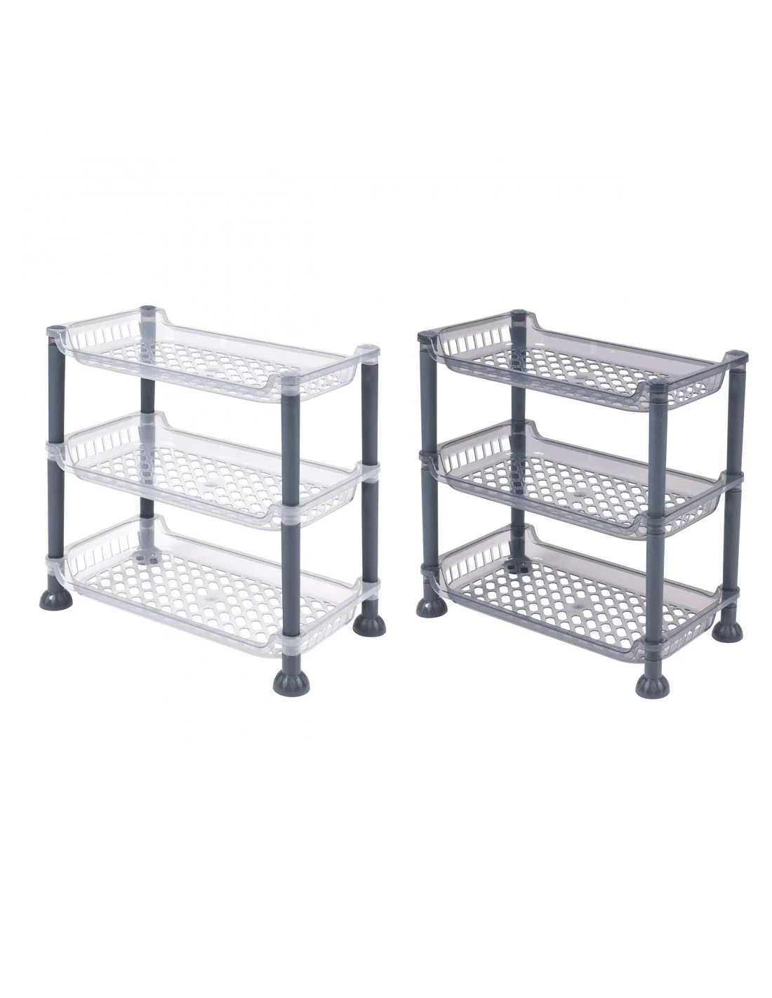 MINI SCAFFALE 3 RIPIANI RETTANGOLARE 2 COLORI ASSORTITI