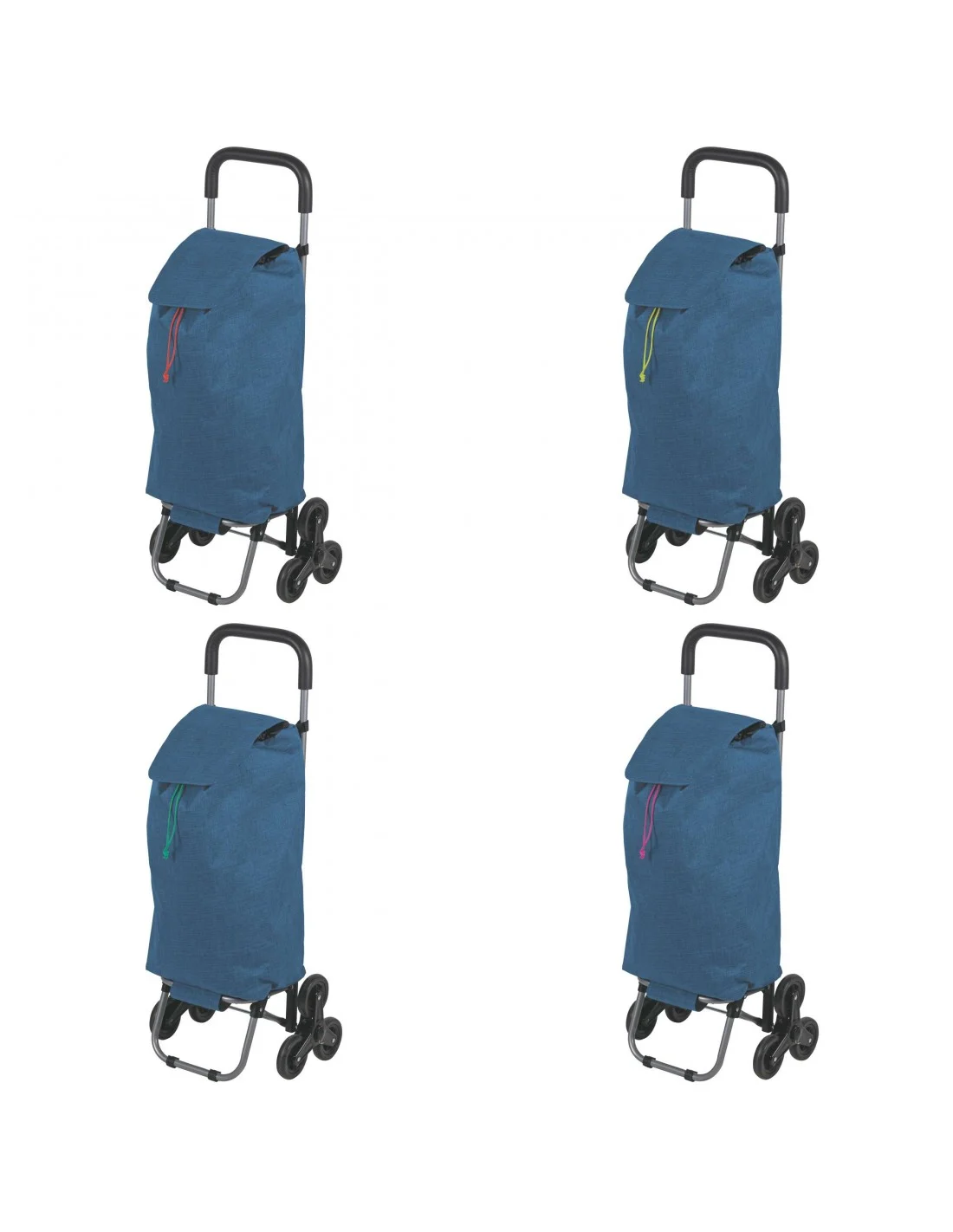 CARRELLO SPESA JEANS 6 RUOTE 4 COLORI ASSORTITI