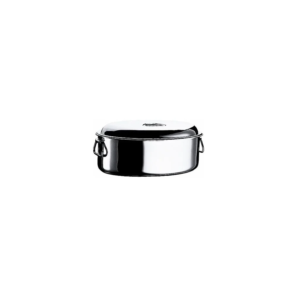Casseruola in acciaio inox ovale con coperchio Mepra Ø 40 cm