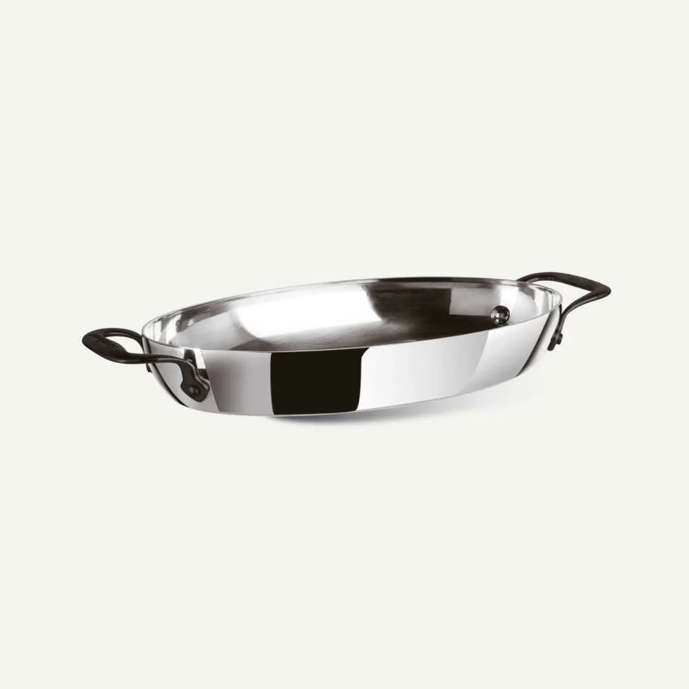 Casseruola Ovale Bassa 2 Manici Acciaio Inox 30x22 cm – Home Chef Sambonet
