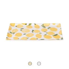 Piatto rettangolare in porcellana 31,6x16,8 cm, Fruit Life