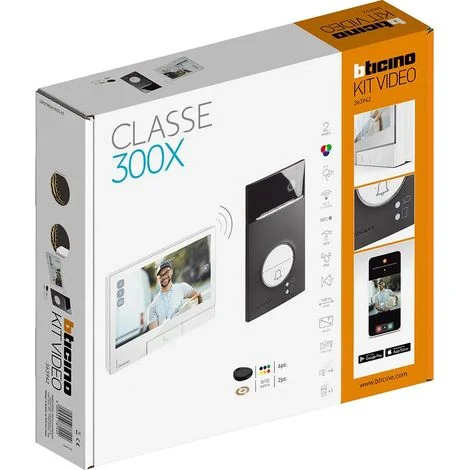 BTicino 363942 Kit Videocitofono Classe 300X Wi-Fi Linea 3000 bianco RFID 7 pollici