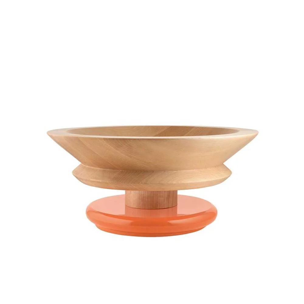 Centrotavola in Legno Arancio ES15 Alessi Ø30xH14 cm