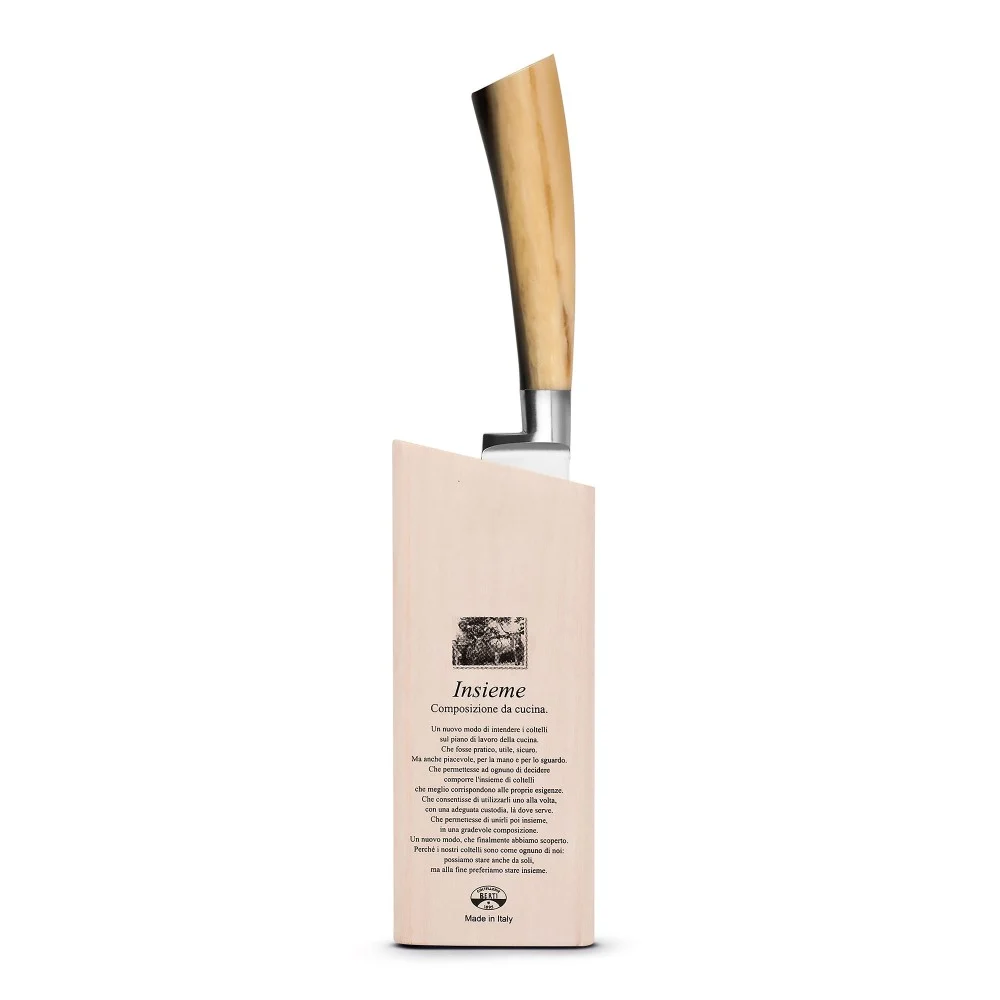 Ceppo con Coltello Trinciante Verdure 18 cm