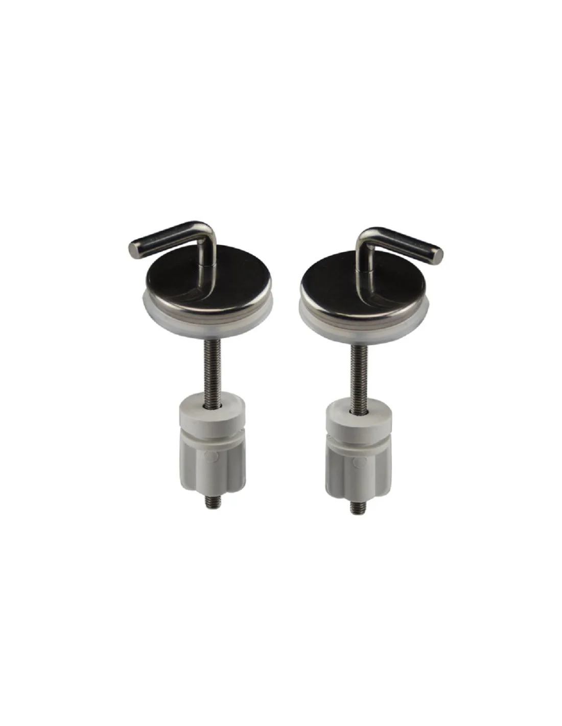 CERNIERA KIT RICAMBIO SEDILI COPRI WC  INOX REGOLABILE AVVITABILE DAL BASSO
