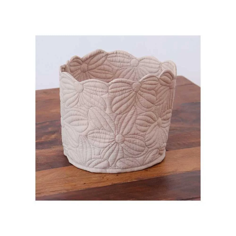 Cestino "Cottage" in cotone naturale 20x20x18 cm