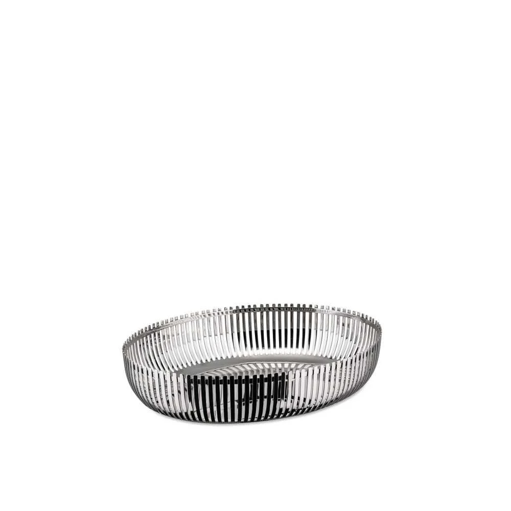 Cestino Ovale in Acciaio Inox 26 cm – Design Elegante by Alessi