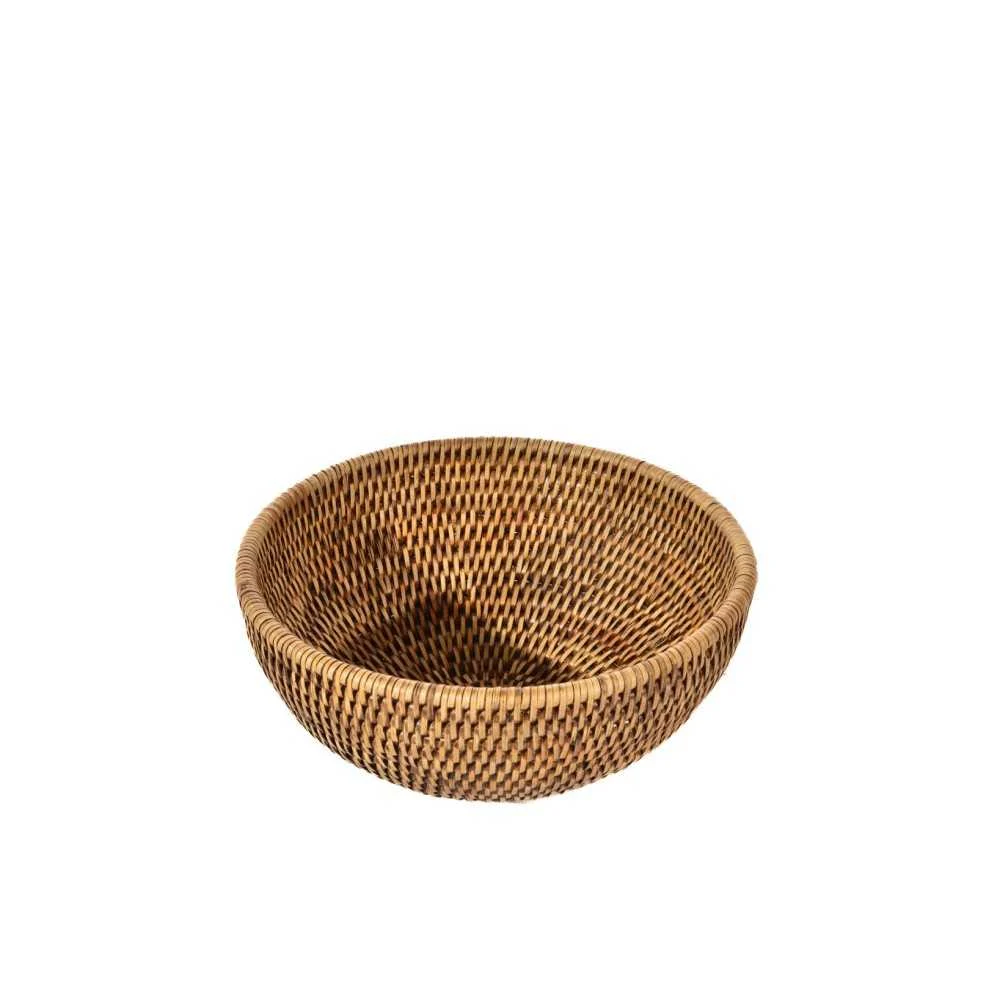 Cestino ovale in rattan 25x21x9 cm