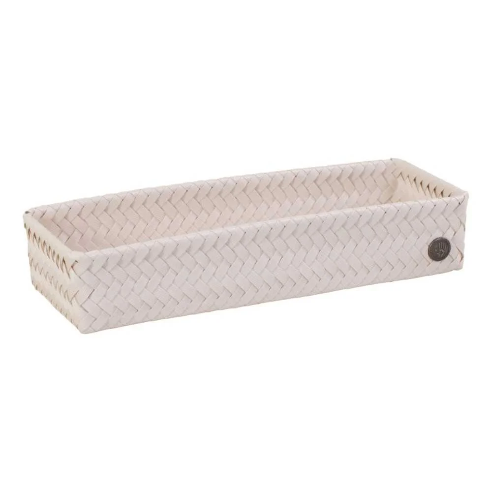 Cestino portaoggetti "Fit Long" Champagne 12x36x7 cm