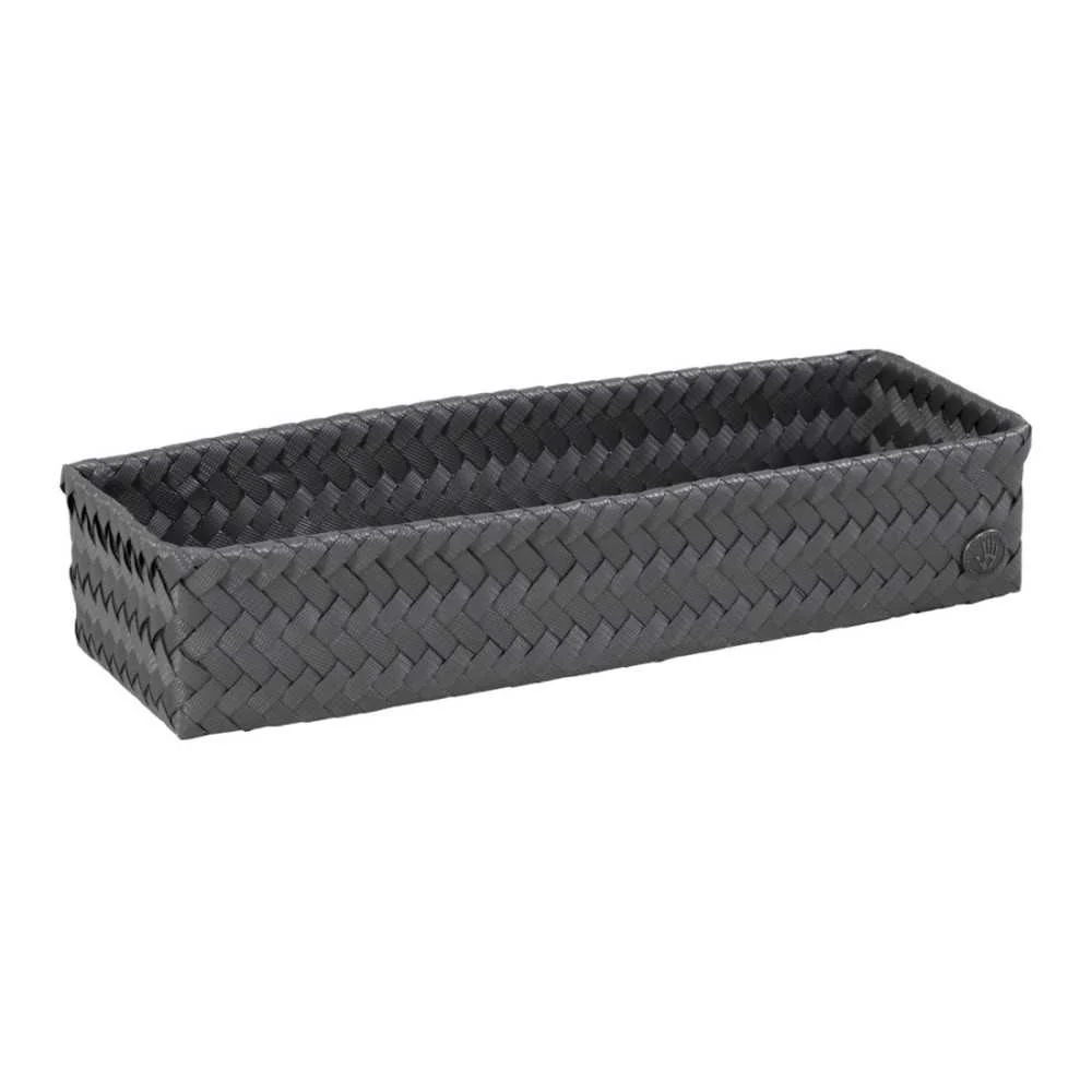 Cestino portaoggetti "Fit Long" Dark Grey 12x36x7 cm