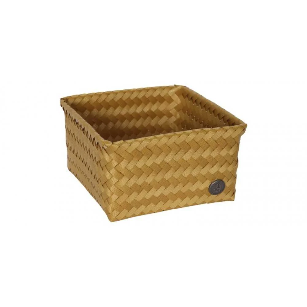 Cestino portaoggetti Fit Square 18 Ochre Yellow 18x18x10 cm