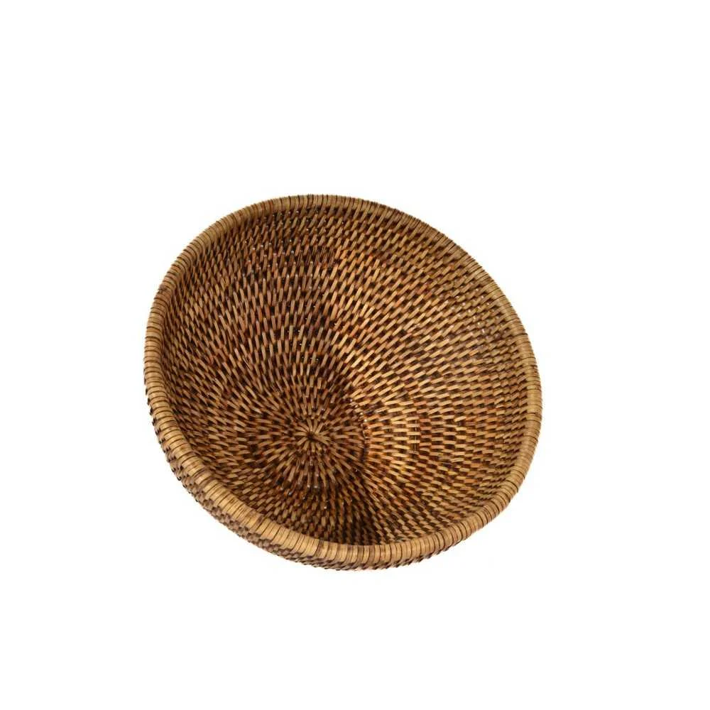 Cestino tondo in rattan cm 24x8h di H&H