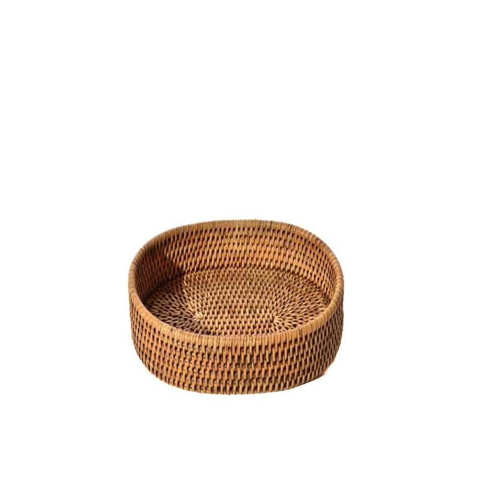 Cestino tondo in rattan Ø20xH7 cm
