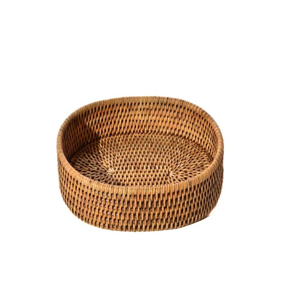 Cestino tondo in rattan Ø22xH7 cm