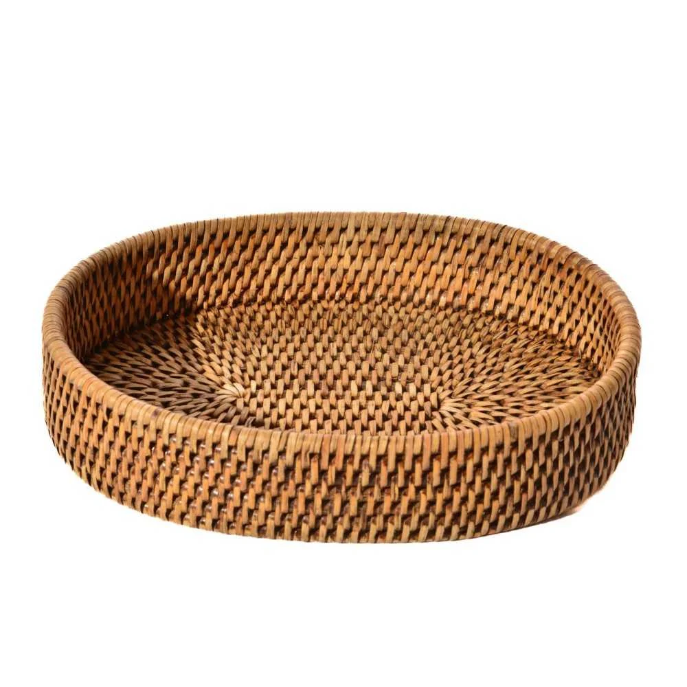 Cesto Ovale in Rattan Naturale Decorazione e Centrotavola