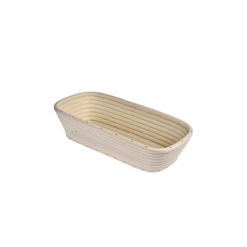 Cesto per Lievitazione Rettangolare "Bake" in Rattan Naturale 28x13x6,5 cm