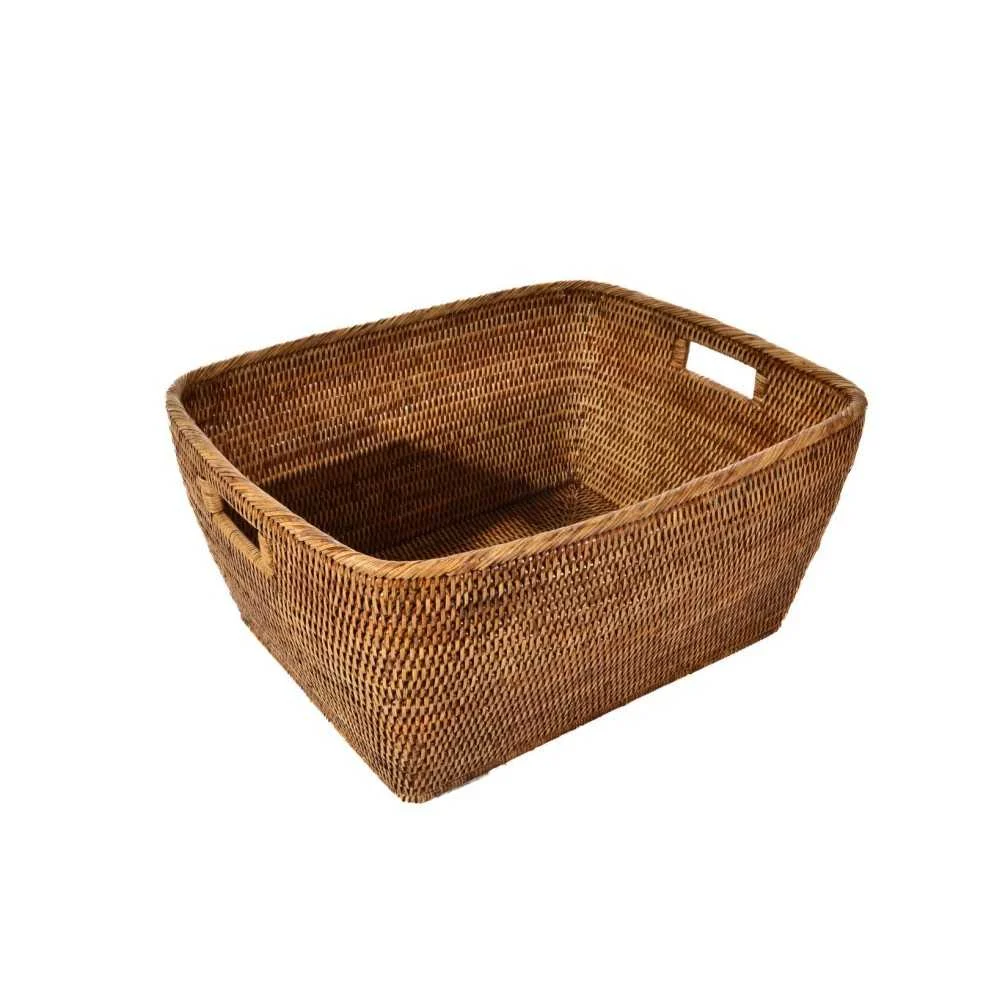 Cesto Portabiancheria in Rattan 52x41xH24 cm