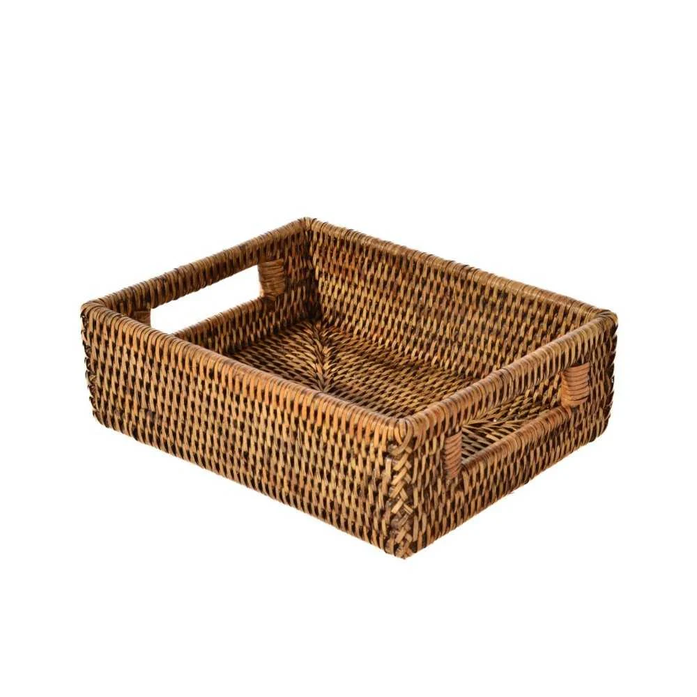 Cesto quadrato in rattan cm 21X16XH7