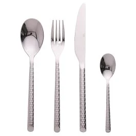 Set 24 posate in acciaio inox lucido, silver, Malindi