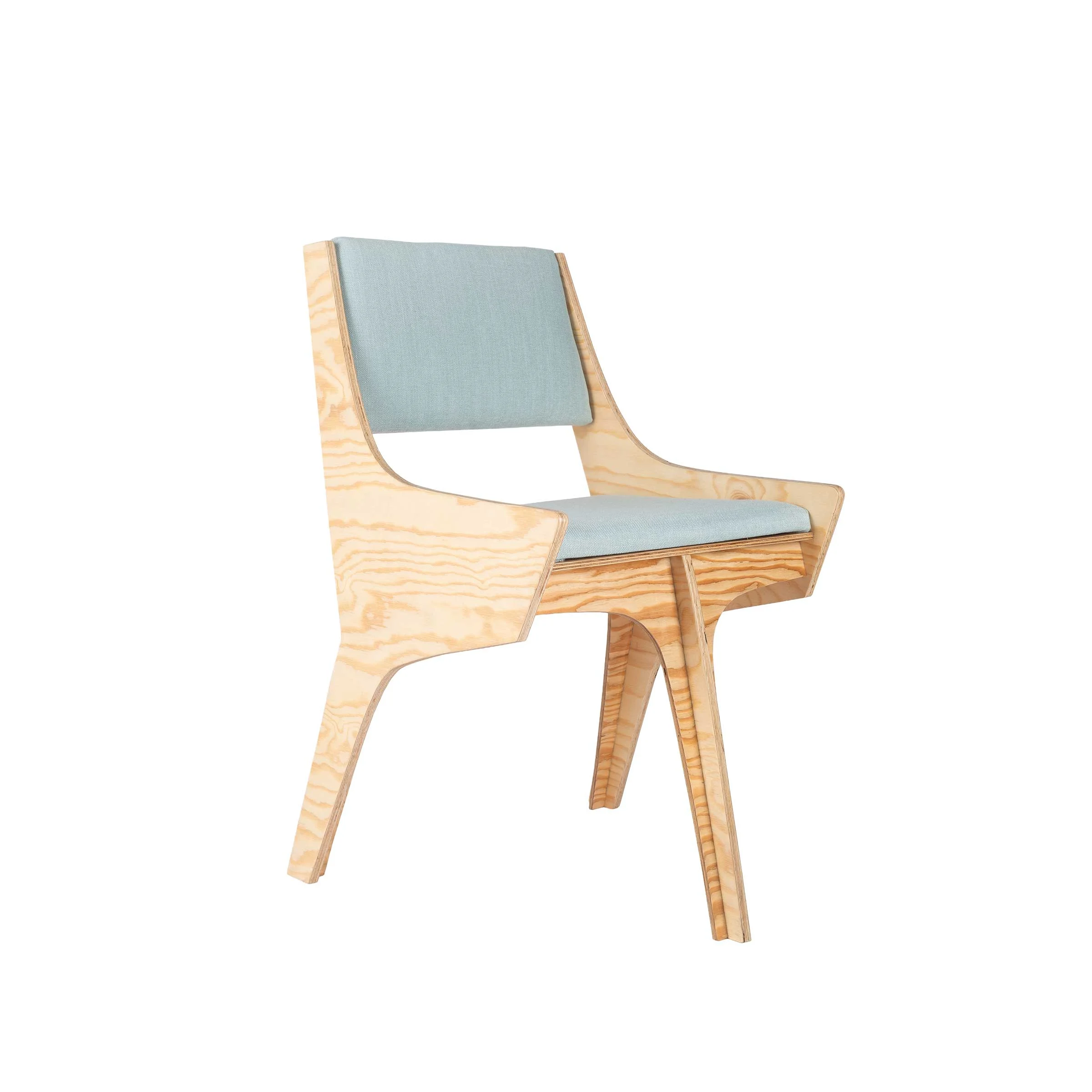 Sedia in legno di quercia FALCONE BLU di Jules Régis