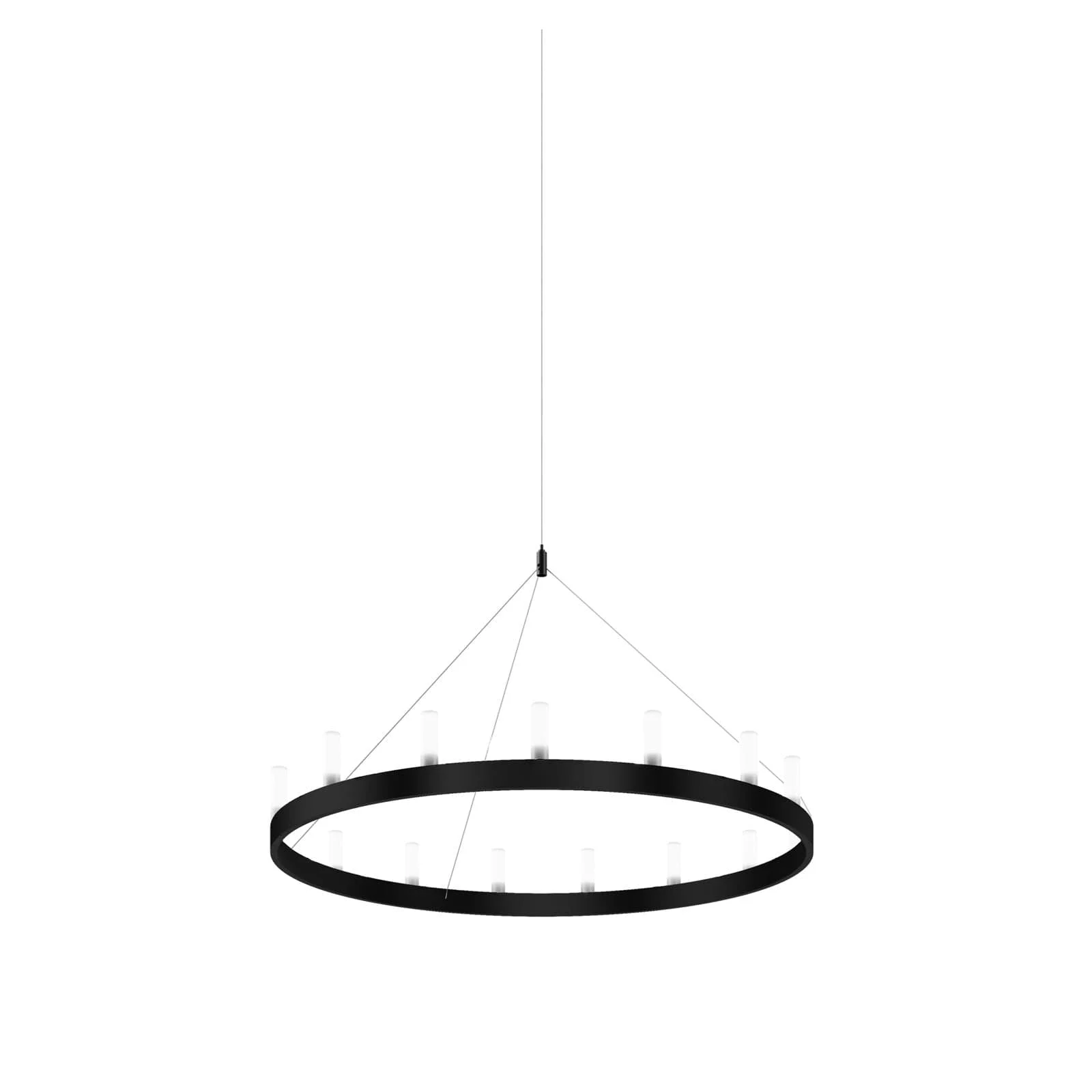 Lampada a Sospensione CHANDELIER Small Nera di David Chipperfield per FontanaArte