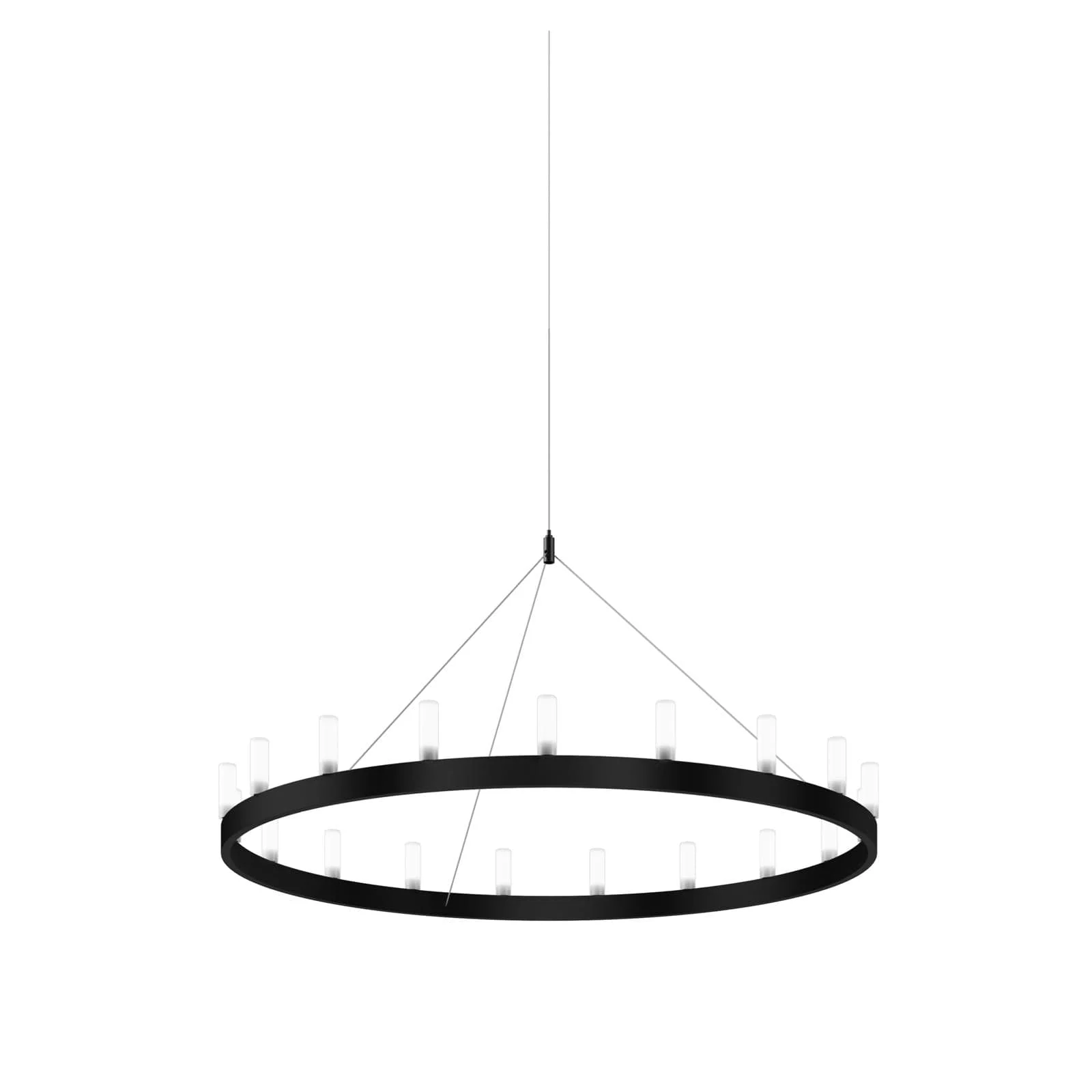 Lampada a Sospensione CHANDELIER Medium Nera di David Chipperfield per FontanaArte