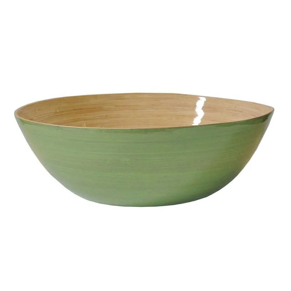 Ciotola bambù verde pastello 40x14 cm