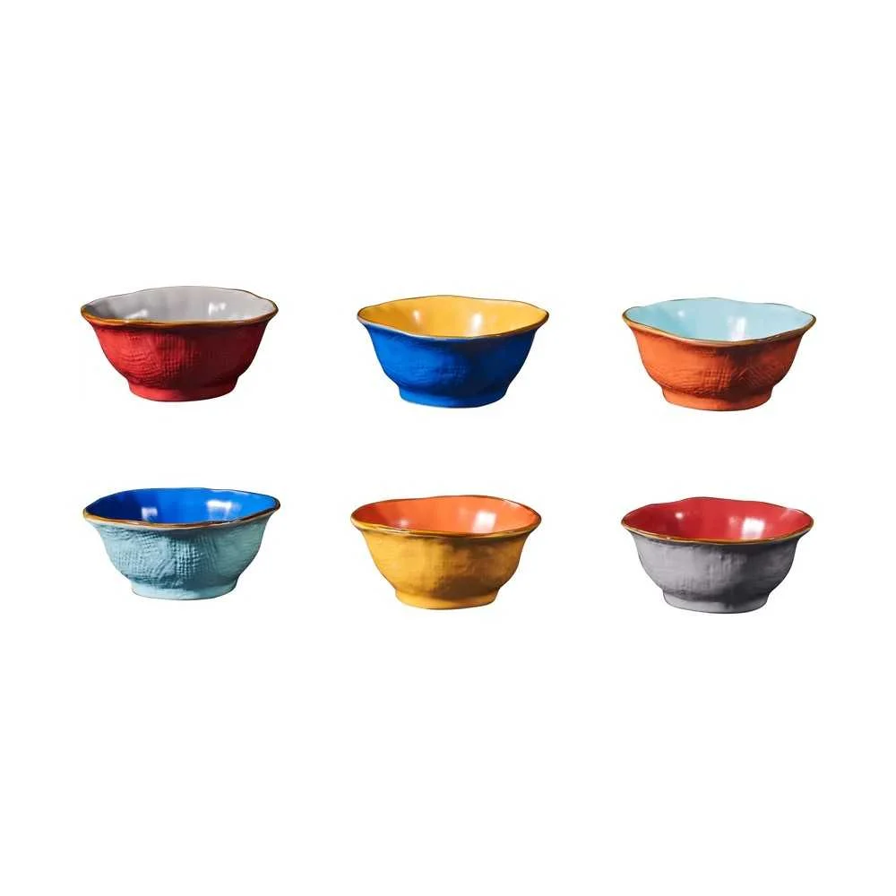 Ciotola Macedonia Mediterraneo in Gres  Colori Vivaci da 13 cm