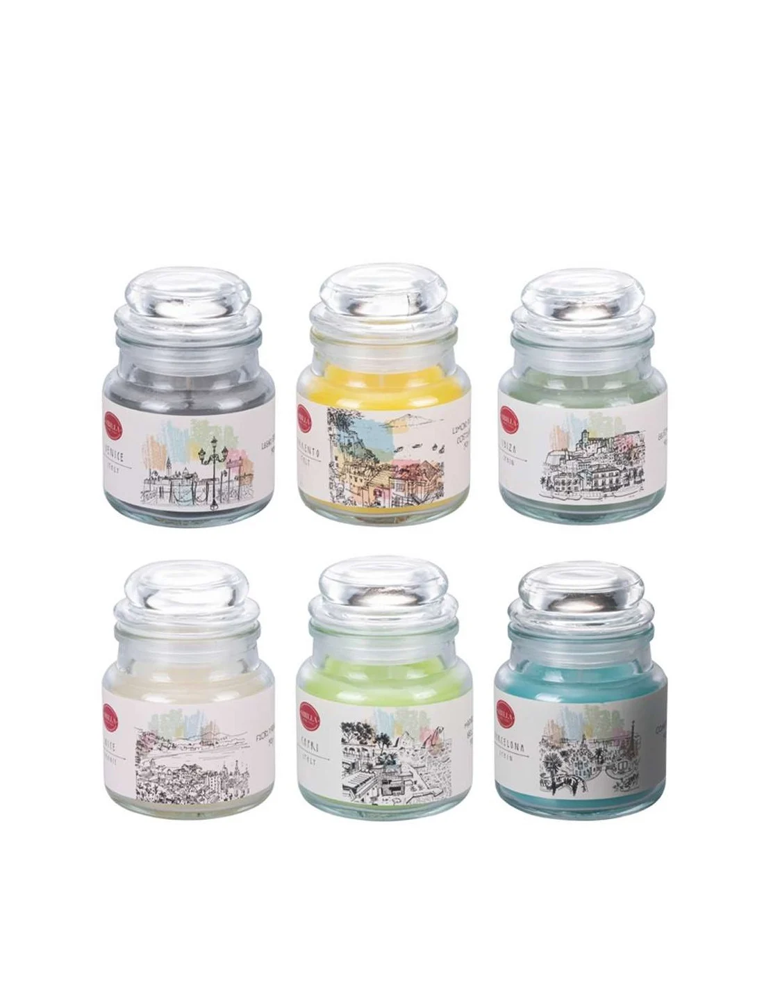 CITY CANDELA GIARA PICCOLA 6 COLORI ASSORTITI  90 GR