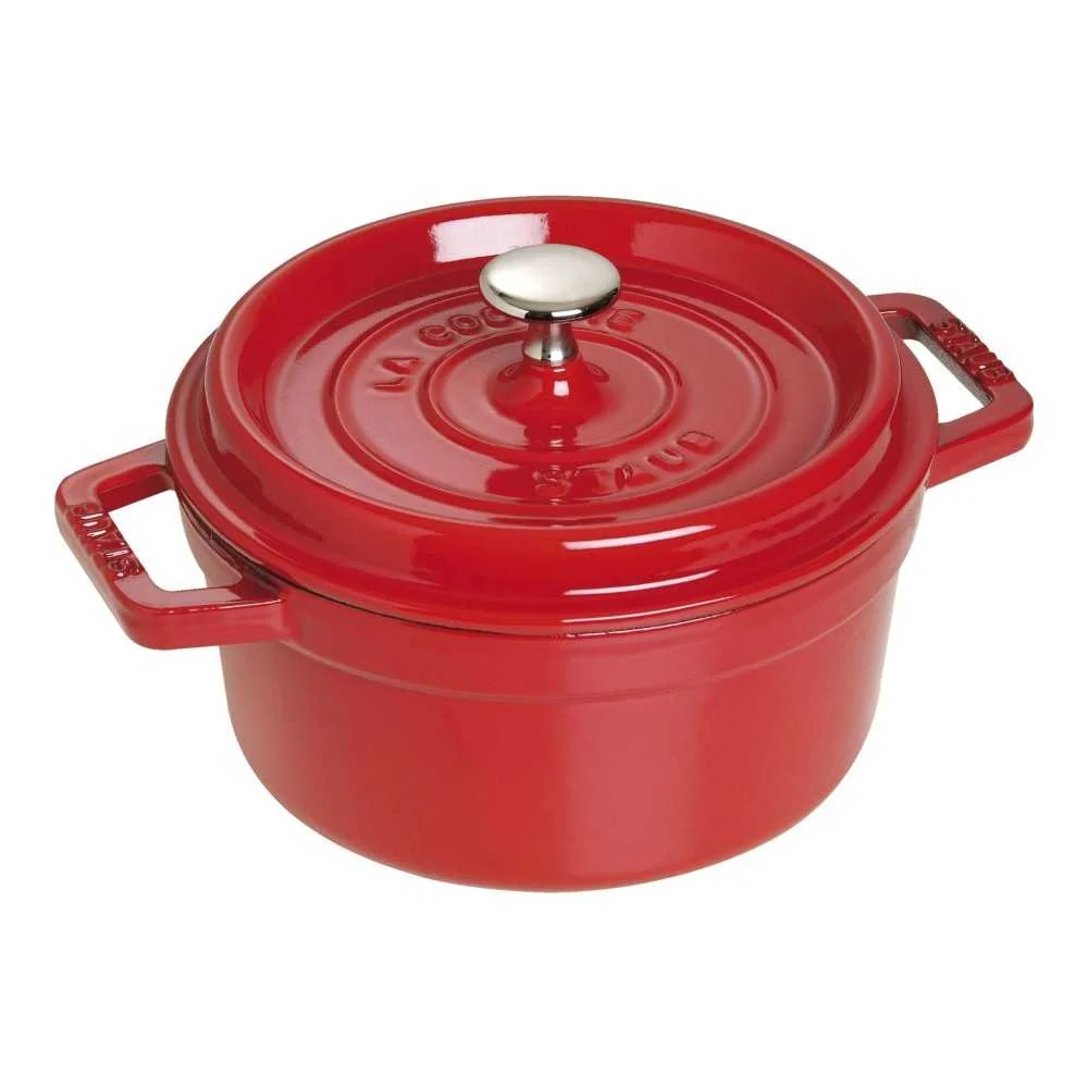 Cocotte rotonda in ghisa 20 cm – Ciliegia
