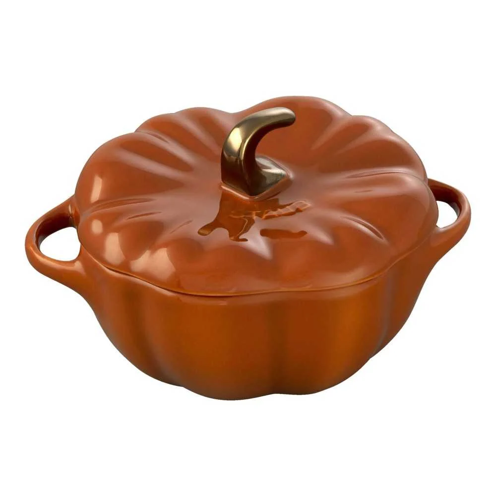 Cocotte Zucca 24 cm in Ghisa per Stufati e Zuppe Autunnali