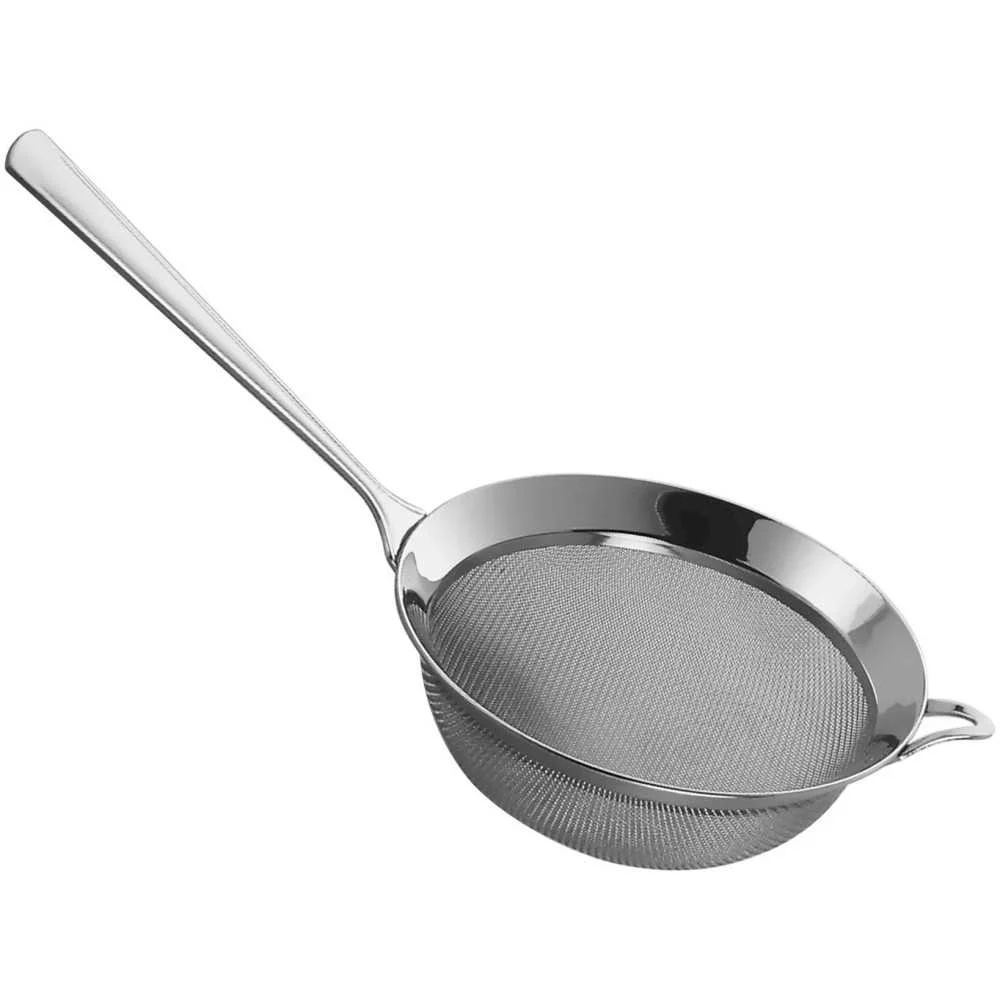Colino in Acciaio Inox con Rete e Manico 18 cm – Filtraggio Pratico e Duraturo